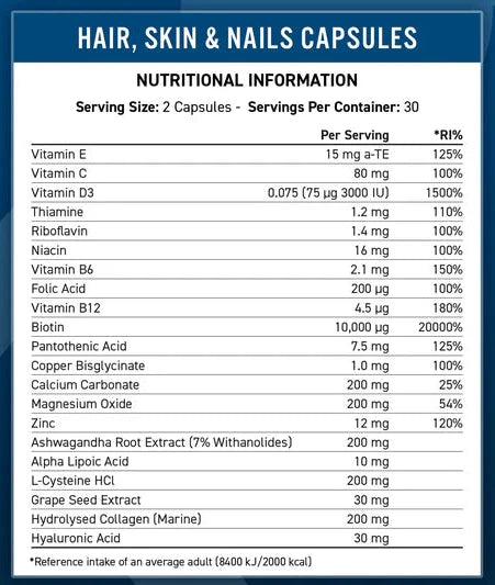 Hair Skin and Nails Collagen-60 Servings