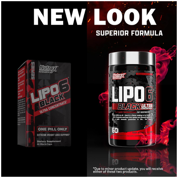 Lipo-6 Black Ultra Concentrate 60 Black-caps new look