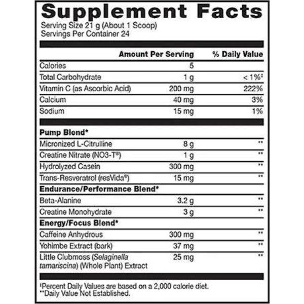 No xplode vaso 420g-fact