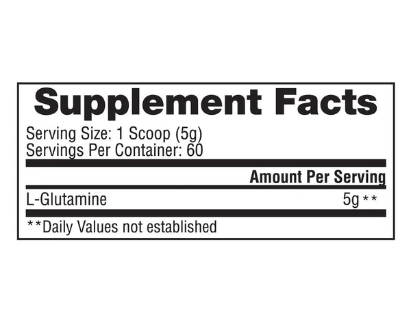 Pure glutamine powder 300g fact