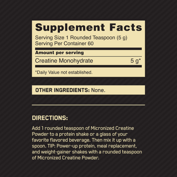 Creatine monohydrate micronized 300g USA