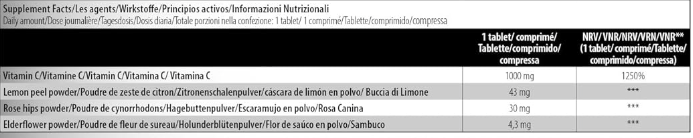 Vitamin C 1000 Bioflavonoids - 100 Tablets fact