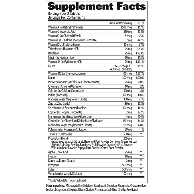 Mens Multivitamin + test 60tablets