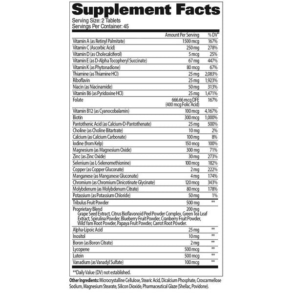 Mens Multivitamin + test 60tablets