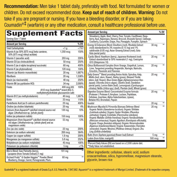 Men's Ultra Potency Complete Multivitamin, 60 tablets