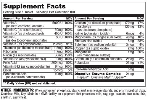 Multivitamine daily fermula 100 tablets