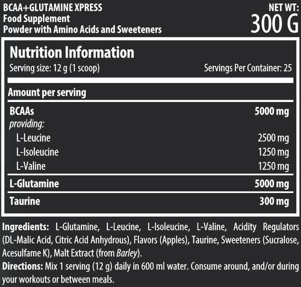 Scitec nutrition,Bcaa,glutamine,Xpress,300g