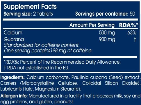 Super guarana 100 tablets