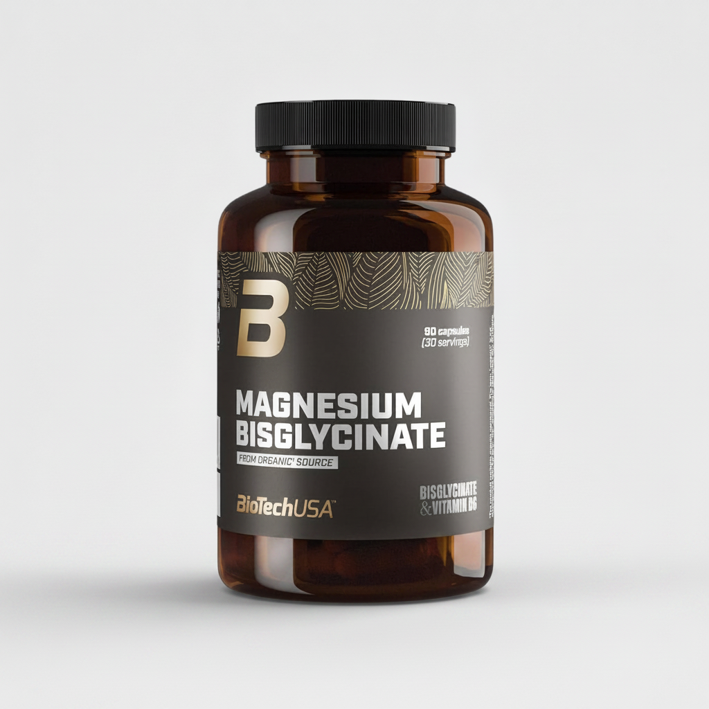 BioTechUSA Magnesium Bisglycinate 90 Capsules complément magnésium pour muscles relaxation et récupération au Maroc