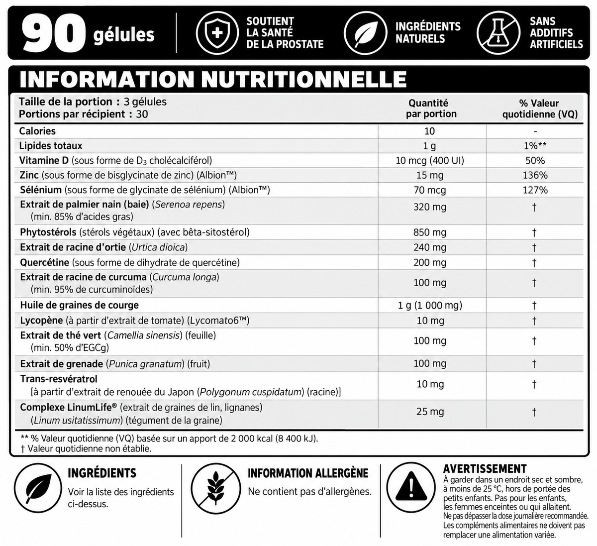Prostate Health Clinical Strength 90 Softgels