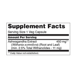 Ashwagandha 450 mg 180 veg capsules